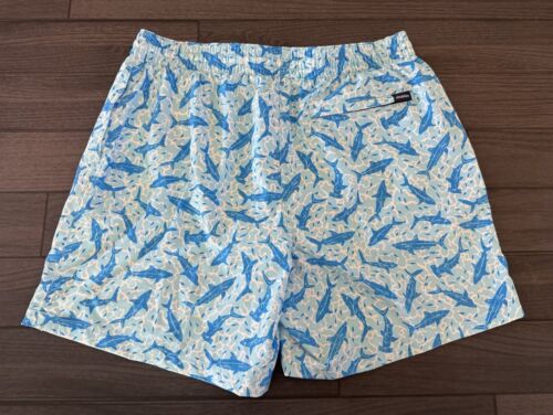 Chubbies Casual Swimming Shorts | Shark Water Hammerhead Blue Trunks | 5.5 Inseam