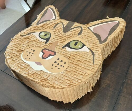 Tabby Kitty Cat, Light Brown | 17” Piñata | Birthday Party Pinata