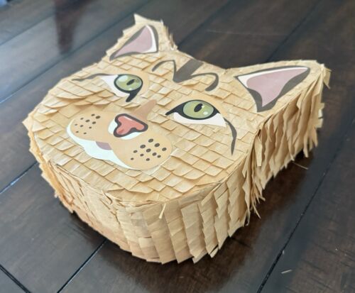 Tabby Kitty Cat, Light Brown | Mini 8” Piñata | Birthday Party Pinata Pet