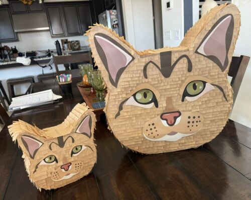 Tabby Kitty Cat  | Small And Regular Size Piñatas | Birthday Party Pinatas