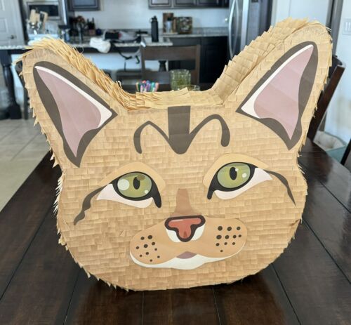 Tabby Kitty Cat, Light Brown | 17” Piñata | Birthday Party Pinata