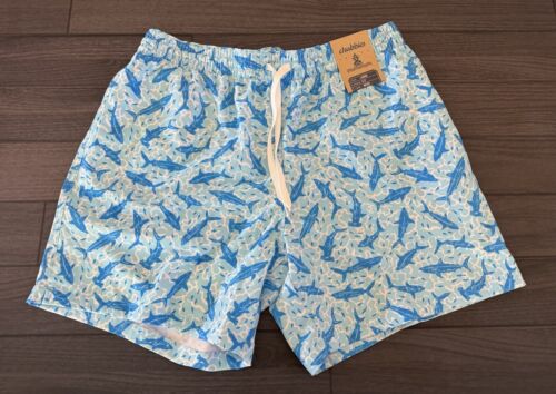 Chubbies Casual Swimming Shorts | Shark Water Hammerhead Blue Trunks | 5.5 Inseam