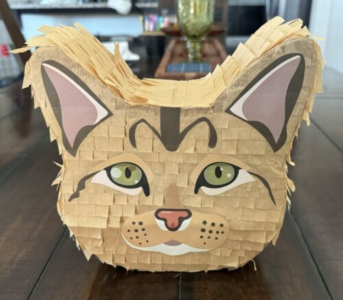 Tabby Kitty Cat, Light Brown | Mini 8” Piñata | Birthday Party Pinata Pet