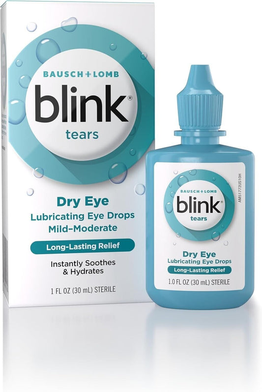 Blink Tears Lubricating Eye Drops, 1 fl oz (30 mL) Eye Care for Mild to Moderate