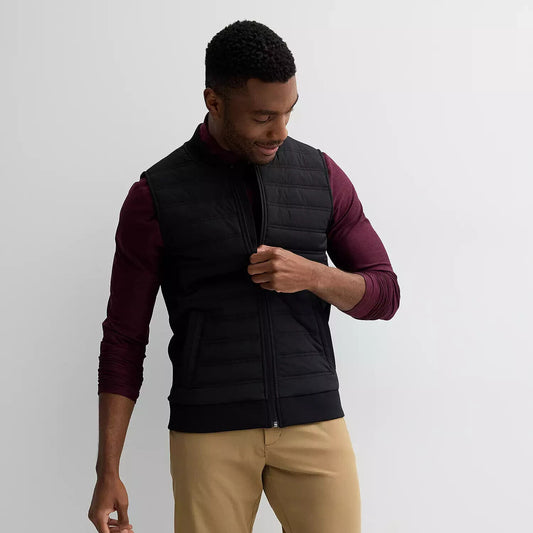 Men's FLX Mixed Media Premium Wicking Vest | Color: Black