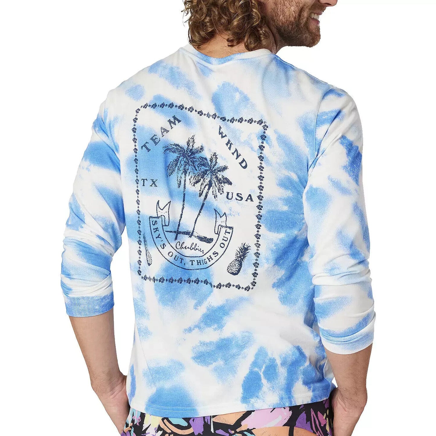 Men's Chubbies The Wave Pool Long Sleeve Tee | T-Shirt /W Pocket