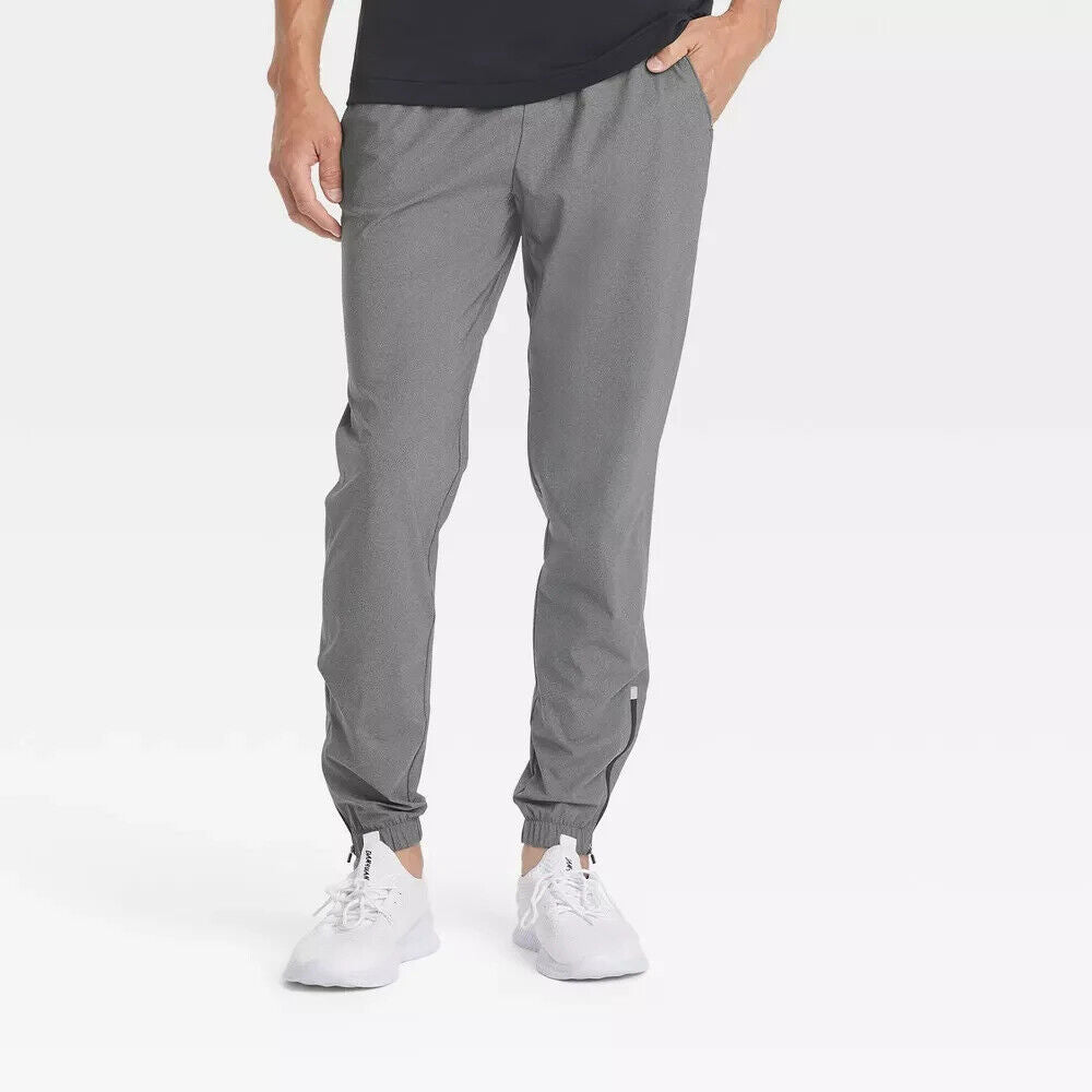 All In Motion Men's Tricot Jogger Running Pants - (HEATHERED GRAY)