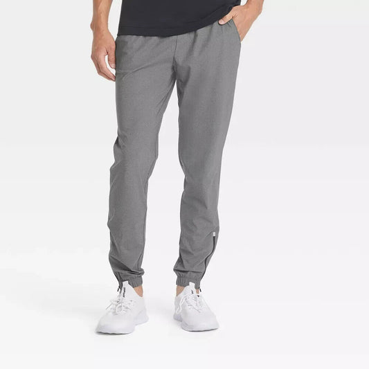 All In Motion Men's Tricot Jogger Running Pants - (HEATHERED GRAY)