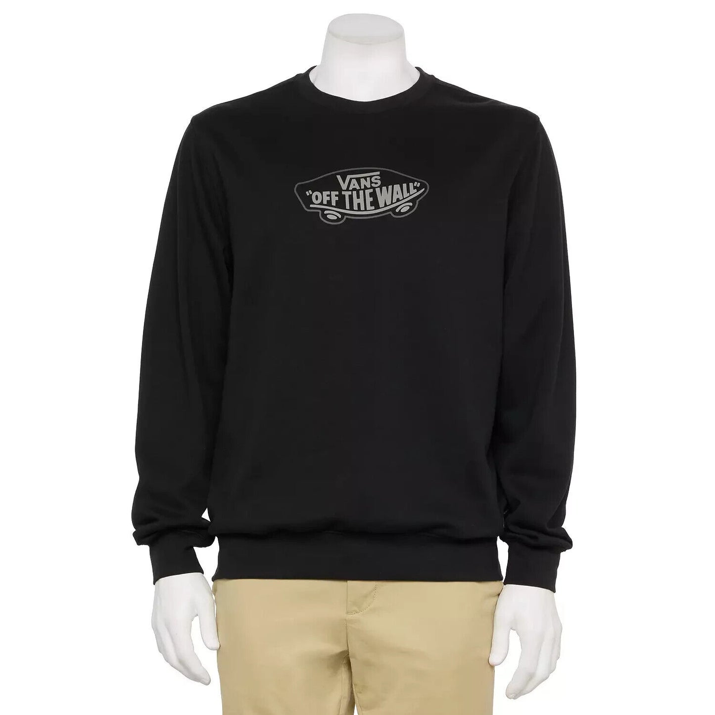 Men's Vans® Fleece Crewneck Graphic Sweatshirt | Size: LARGE Color: Black