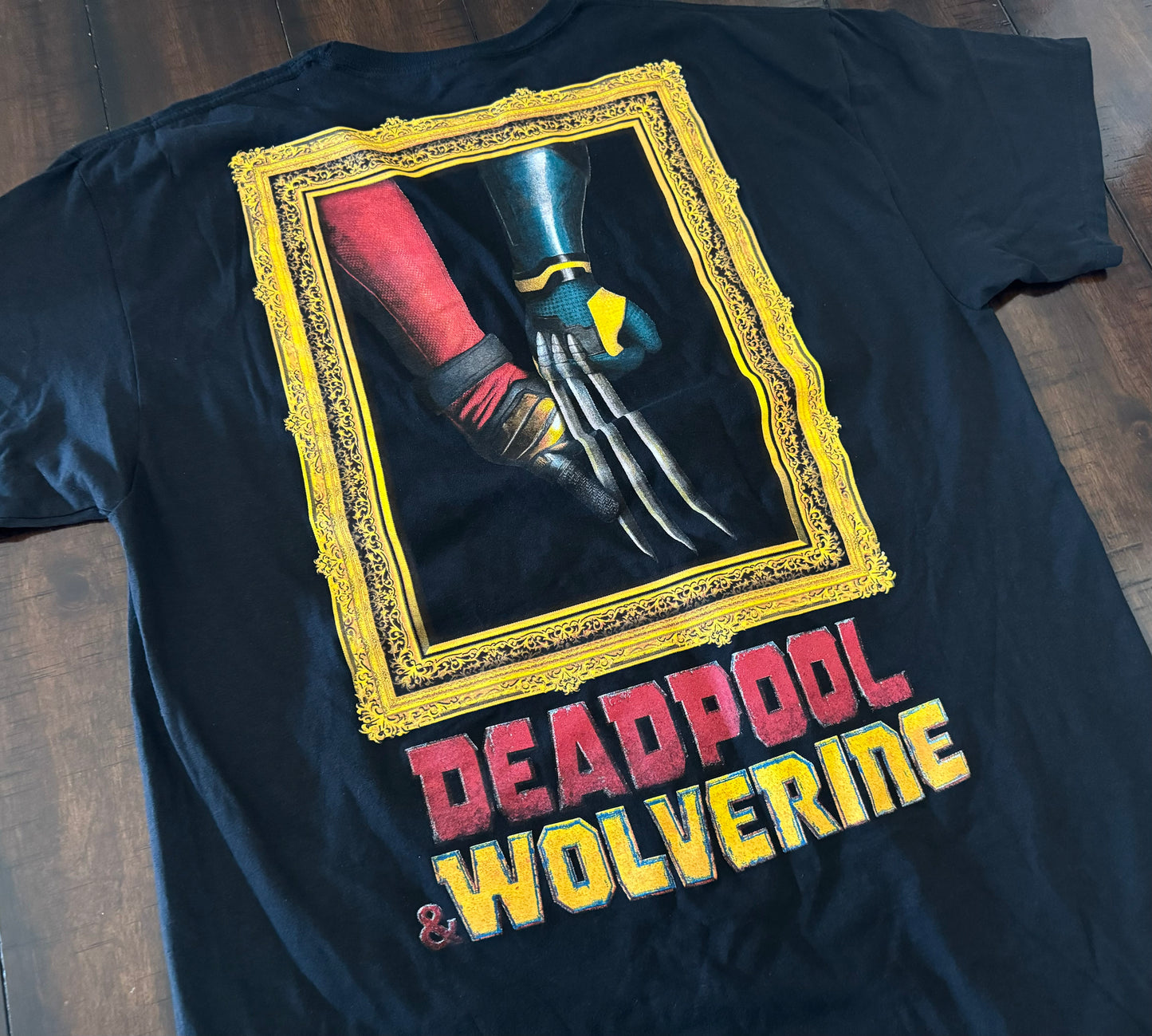 Deadpool & Wolverine Graphic Black T-Shirt | Men's Size, Best Friends