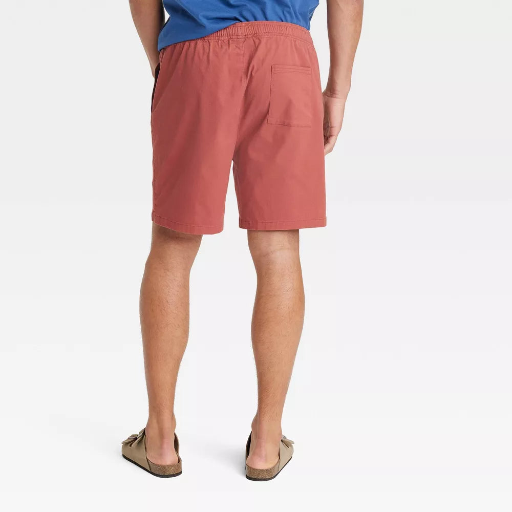 Men's 7" Everyday Pull-On Knit Shorts | Goodfellow & Co, Drama Red