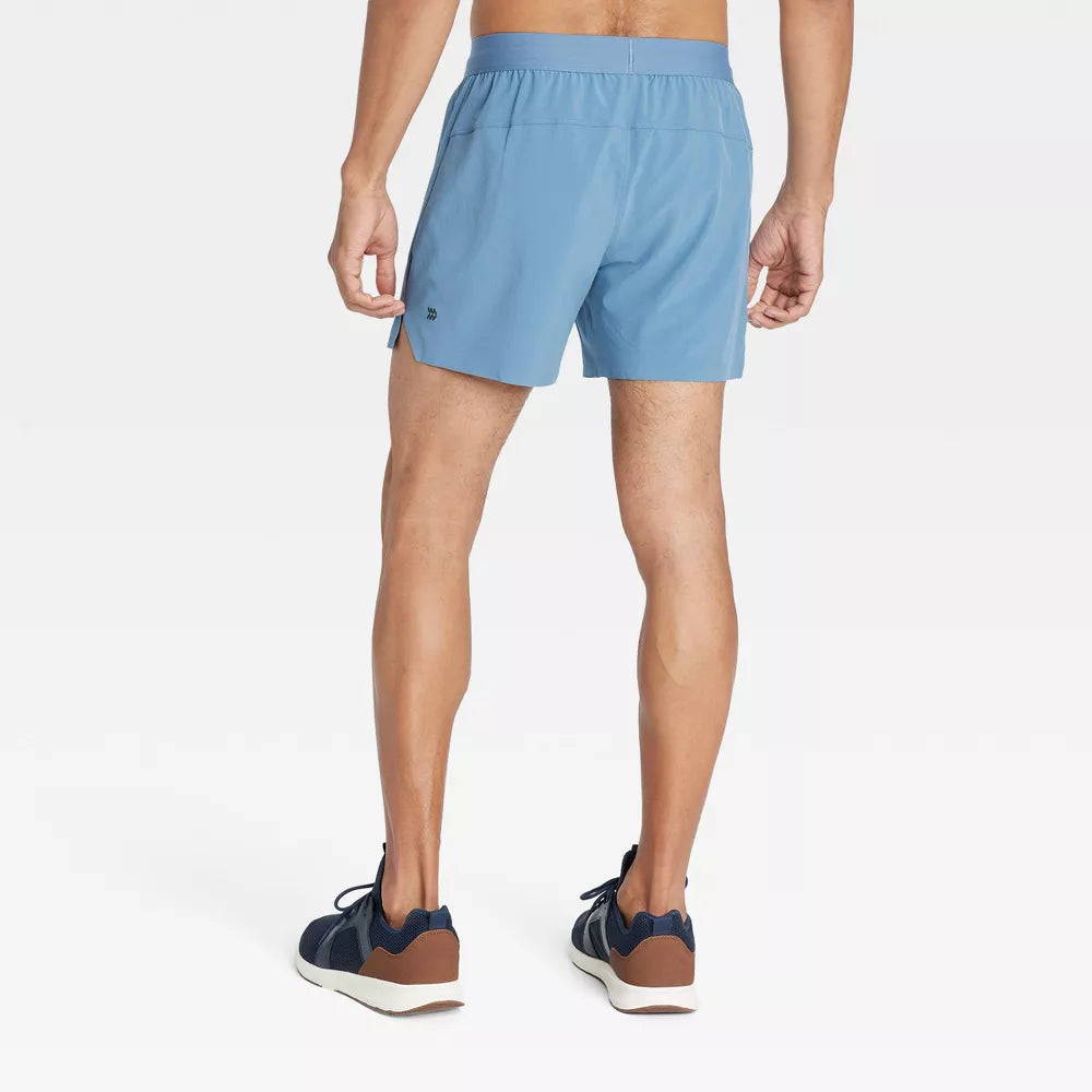 All In Motion Men's Workout 5 Inch Running Shorts | Airway Blue