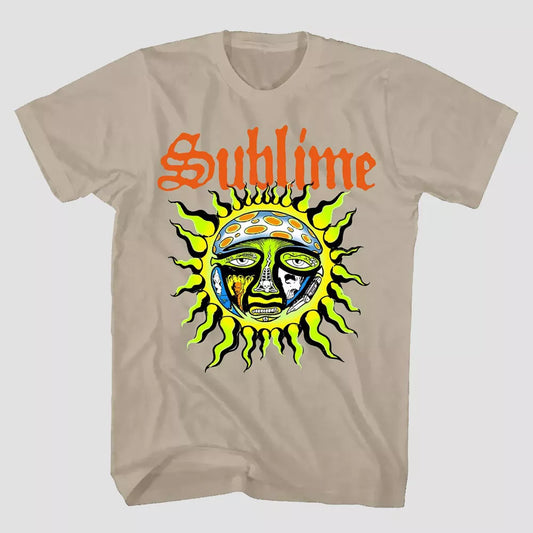 Men's Sublime Short Sleeve Graphic T-Shirt, Tan | Official Band Tee