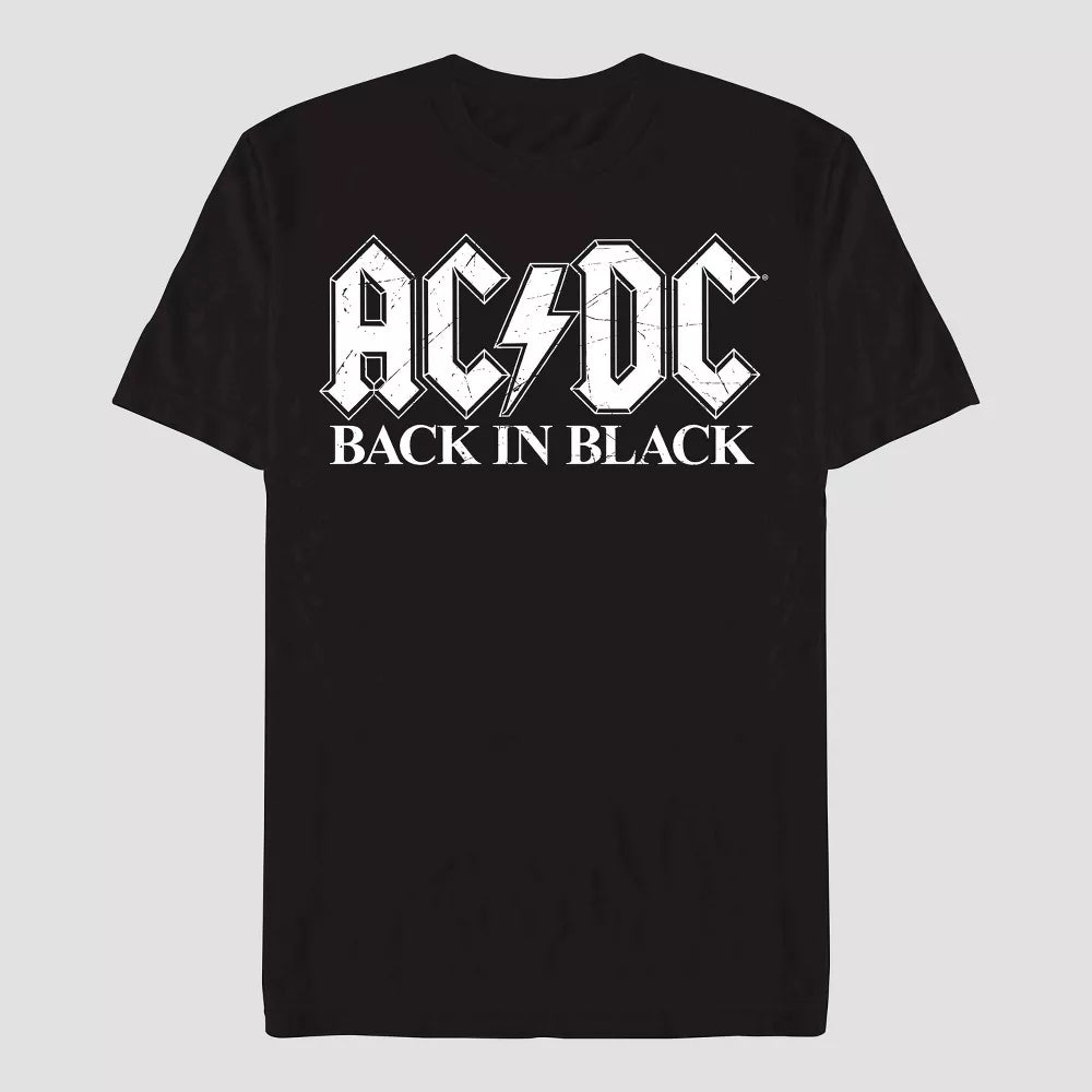 Men's ACDC Epic Rights Back In Black Graphic T-Shirt | Official