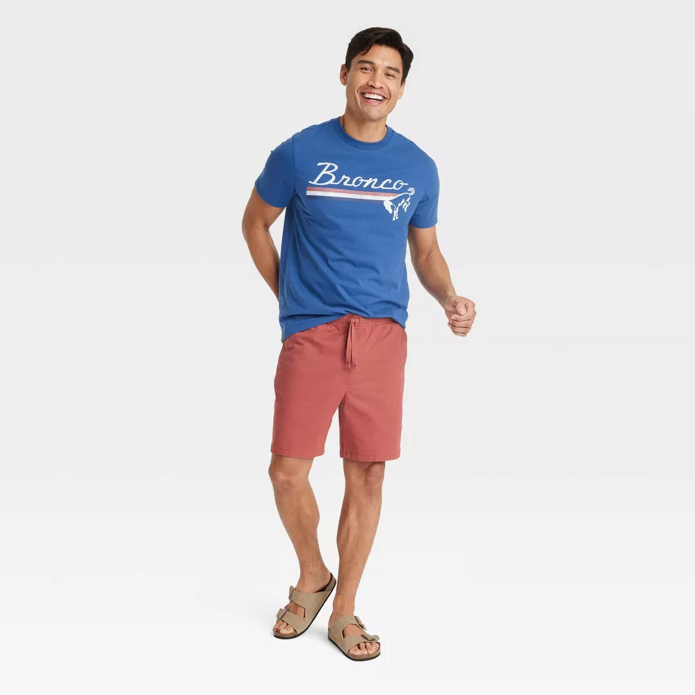 Men's 7" Everyday Pull-On Knit Shorts | Goodfellow & Co, Drama Red