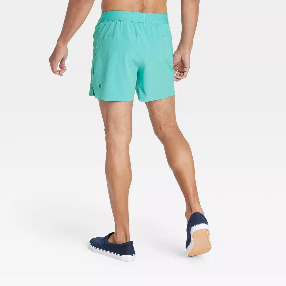 All In Motion Men's Workout 5 Inch Running Shorts | Turquoise