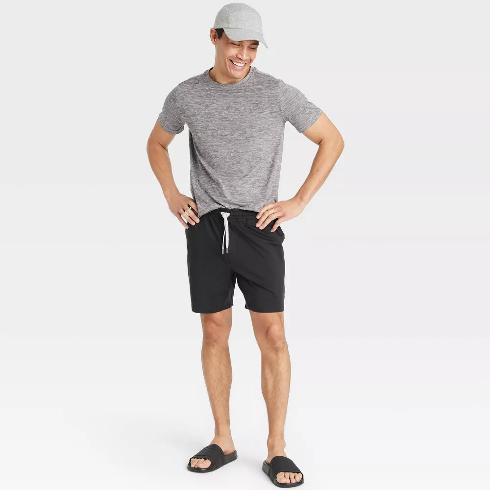 All In Motion Soft Stretch Shorts 7" | Men’s Size, Black, Official