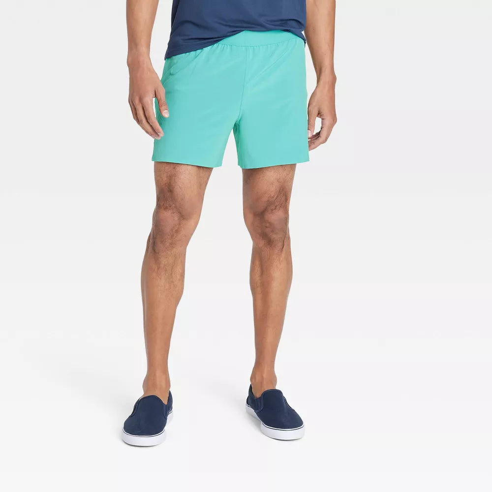 All In Motion Men's Workout 5 Inch Running Shorts | Turquoise