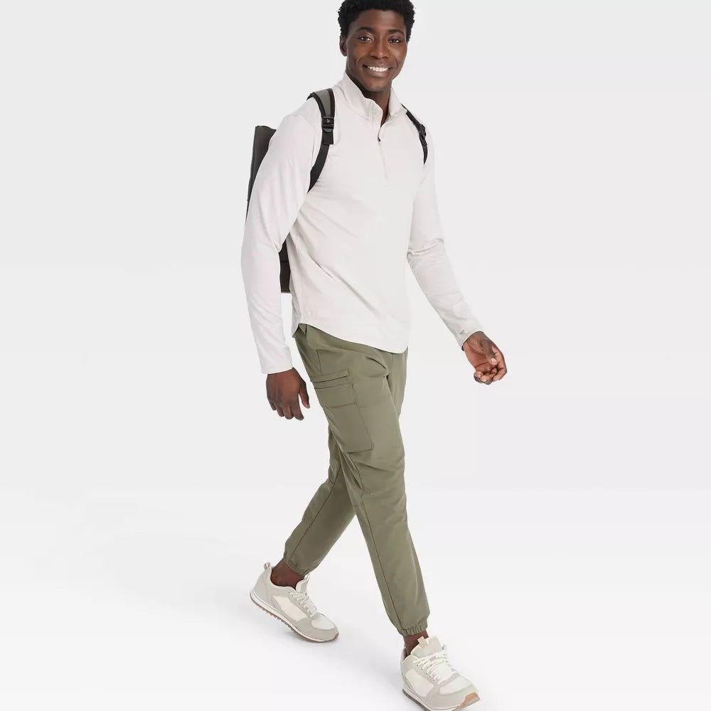 All in Motion Men's Utility Cargo Jogger Pants - Color (Backwoods Gray, Green)