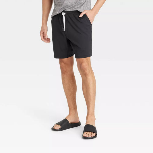 All In Motion Soft Stretch Shorts 7" | Men’s Size, Black, Official