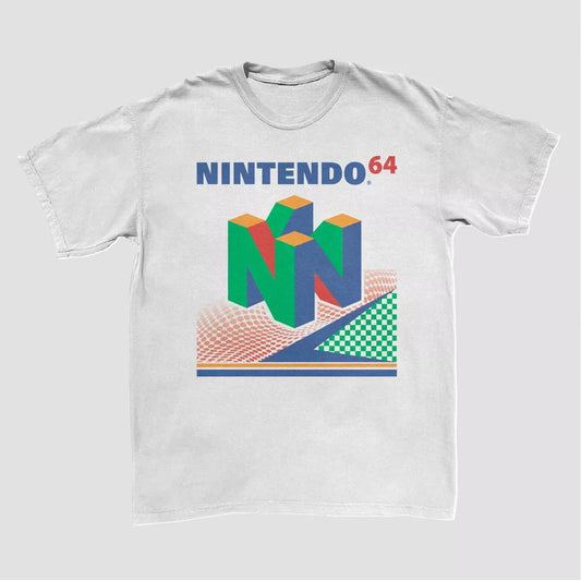 Nintendo Classic Nintendo 64 Logo White Men's T-Shirt | Official