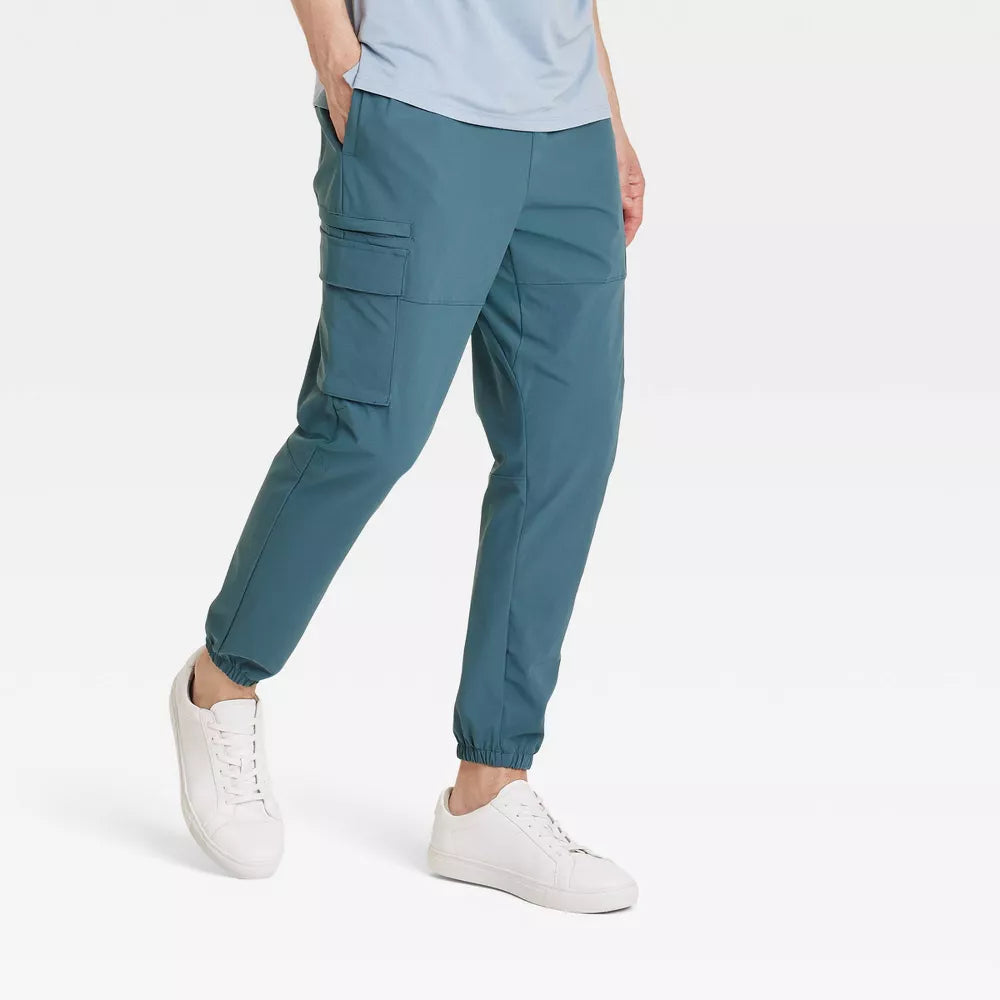 All in Motion Men's Utility Cargo Jogger Pants - Color (Afternoon Blue)