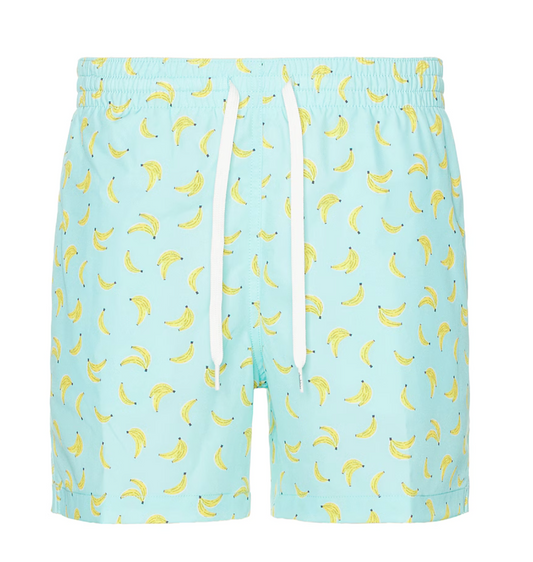 Chubbies Classic Swimming Shorts Mint Green Bananas 5.5 Inseam Swim Trunks