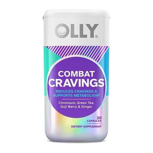 COMBAT CRAVINGS Capsules, With 1000 mcg Chromium, Green Tea, Goji Berry, Ginger, 30 Count