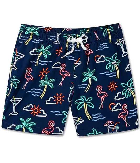 Chubbies Classic Swimming Shorts Neon Lights Flamingo 5.5-inseam Swim Trunks