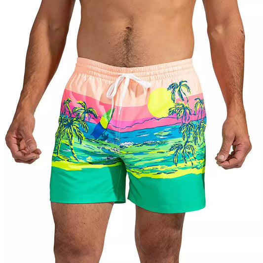 Chubbies Classic Swimming Shorts Ocean Island Palm 5.5 Inseam Swim Trunks