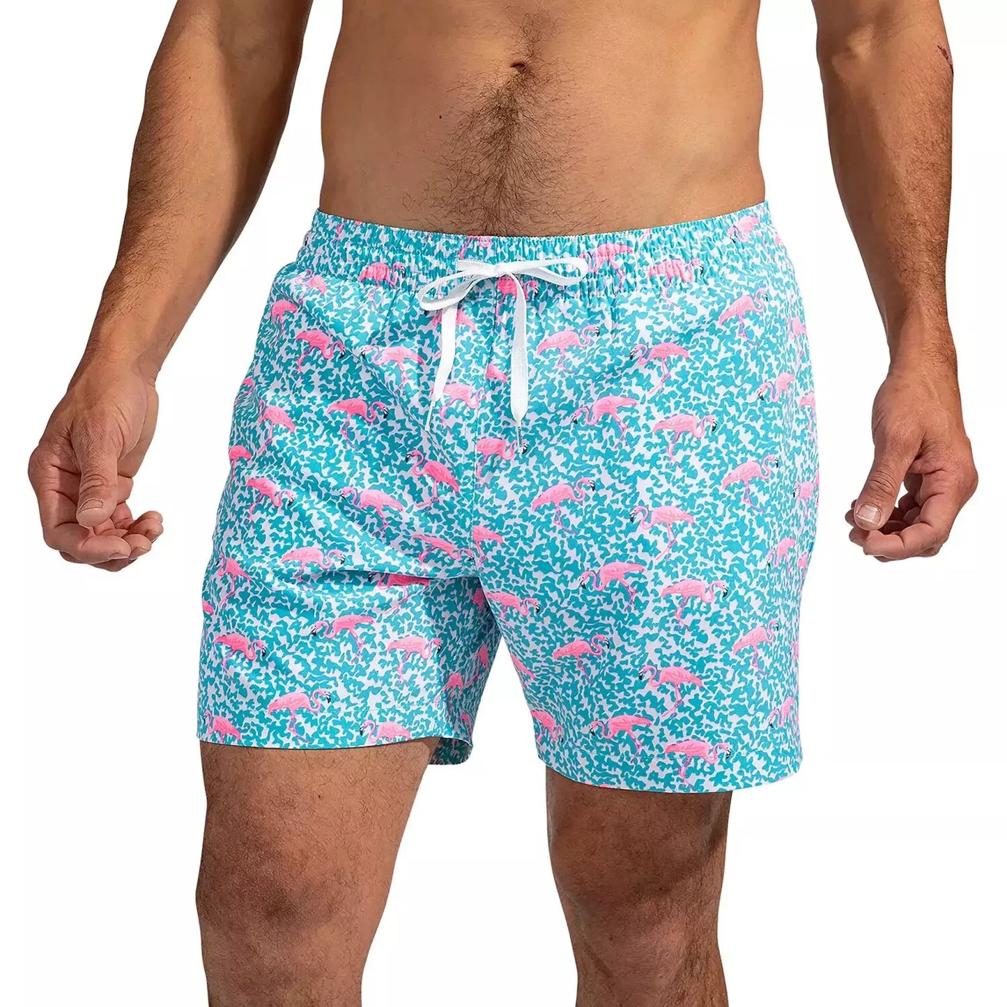 Chubbies Classic Swimming Shorts | Flamingo Blue 5.5 inseam Swim Trunks